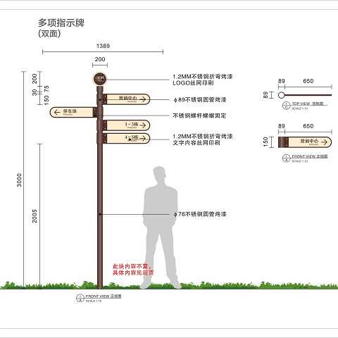 多指向類指示牌